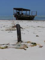 Anchor on Zanzibar beach